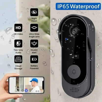 Tuya WIFI Camera Video Doorbell HD Intercom Outdoor Waterproof Wireless Door Bell Security Protection IR Night Vision Smart Home