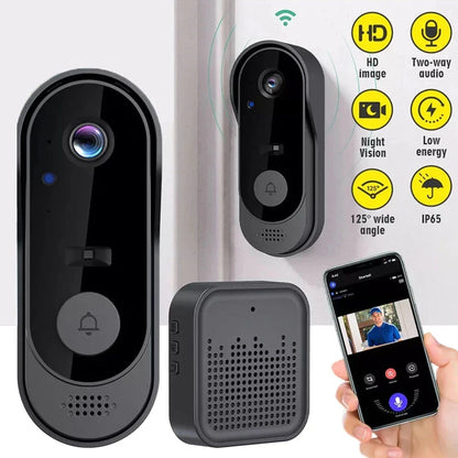 Tuya WIFI Camera Video Doorbell HD Intercom Outdoor Waterproof Wireless Door Bell Security Protection IR Night Vision Smart Home